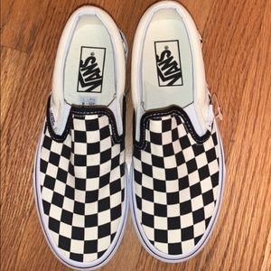 VANS checkered slip on canvas shoes (kids)
